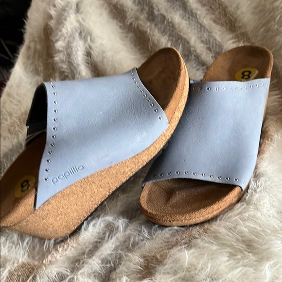 Gray and Brown Mules with Contoured Sole - Picture 4 of 4